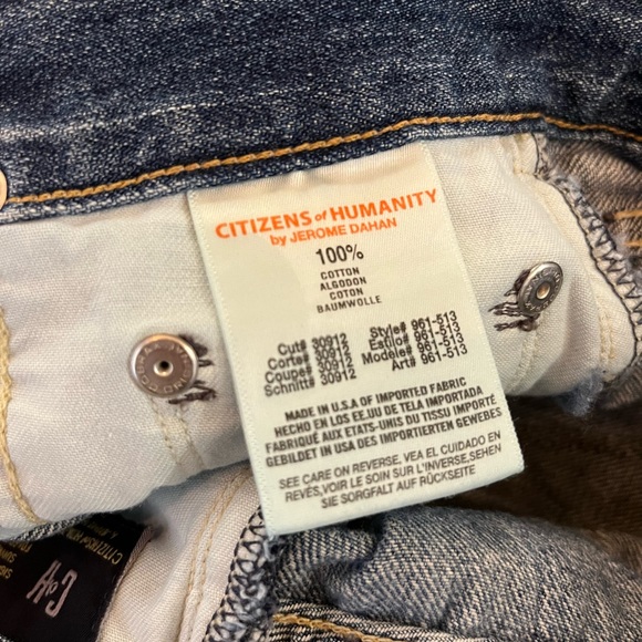 Citizens of Humanity Medium Light Distressed Denim Shorts - Picture 5 of 7